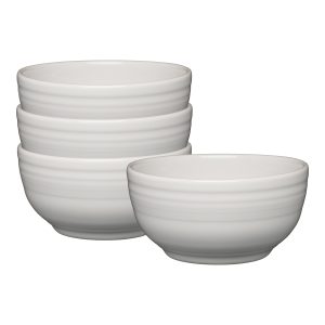 Fiesta White Bistro Coupe 5 1/2 Inch Cereal Bowl 22 oz, Set of 4
