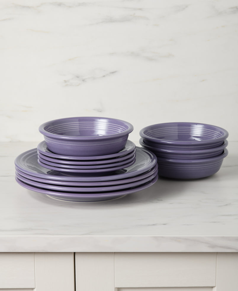 Fiesta Lavender Classic Rim 12-Piece Dinnerware Set, Service for 4 - Image 2