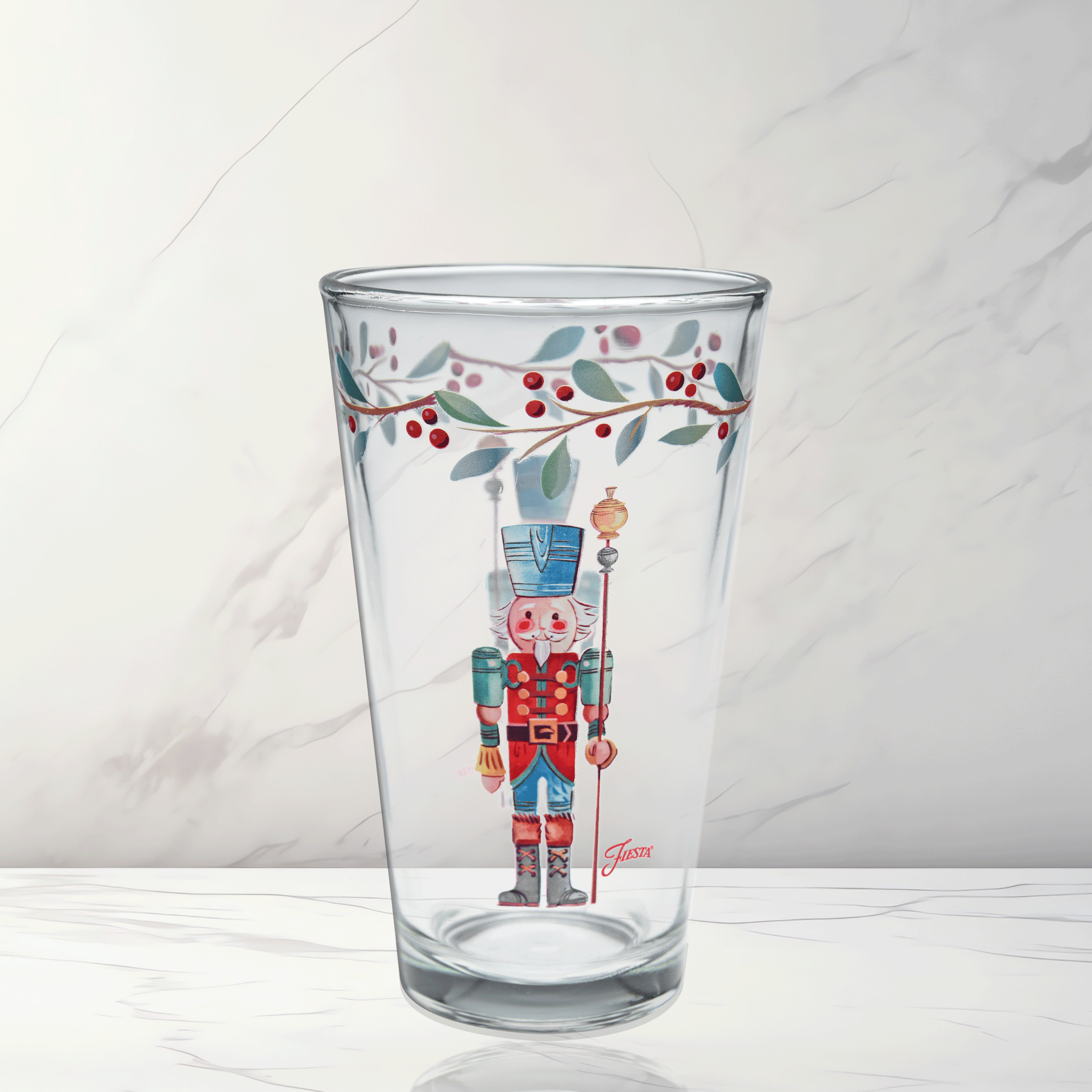 Fiesta Nutcracker The Guardian 16 oz. Cooler Glass - Set of 4 - Image 2