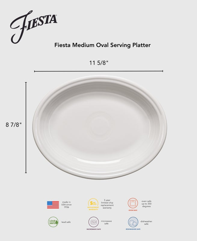 Fiesta Botanical Floral Sky 11 5/8 Inch Medium Oval Serving Platter - Image 3