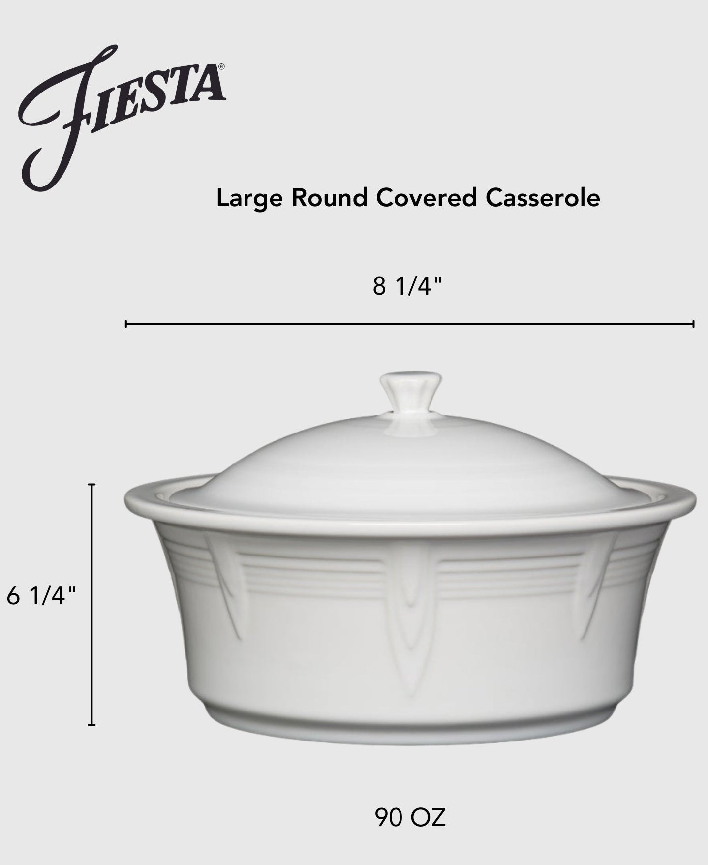 Fiesta Lavender Large 10 Inch Round Covered Casserole 2.8 Quart - Image 2